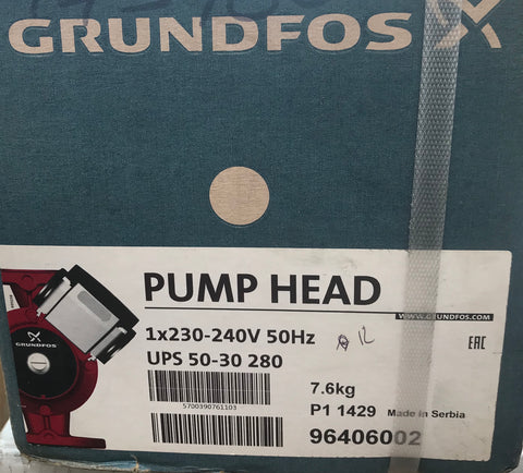 Grundfos UPS/UPSD 50-30 Circulator Replacement Pump Head 230V (96406002) #1584 VAT