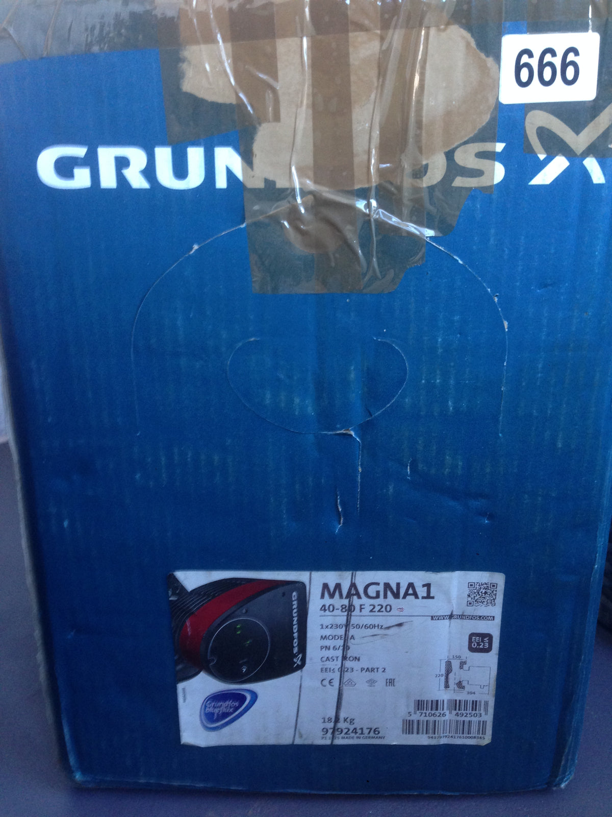 Grundfos Magna3 40-180 F N (250) 97924353 Variable Speed Hot Water Circulation Pump