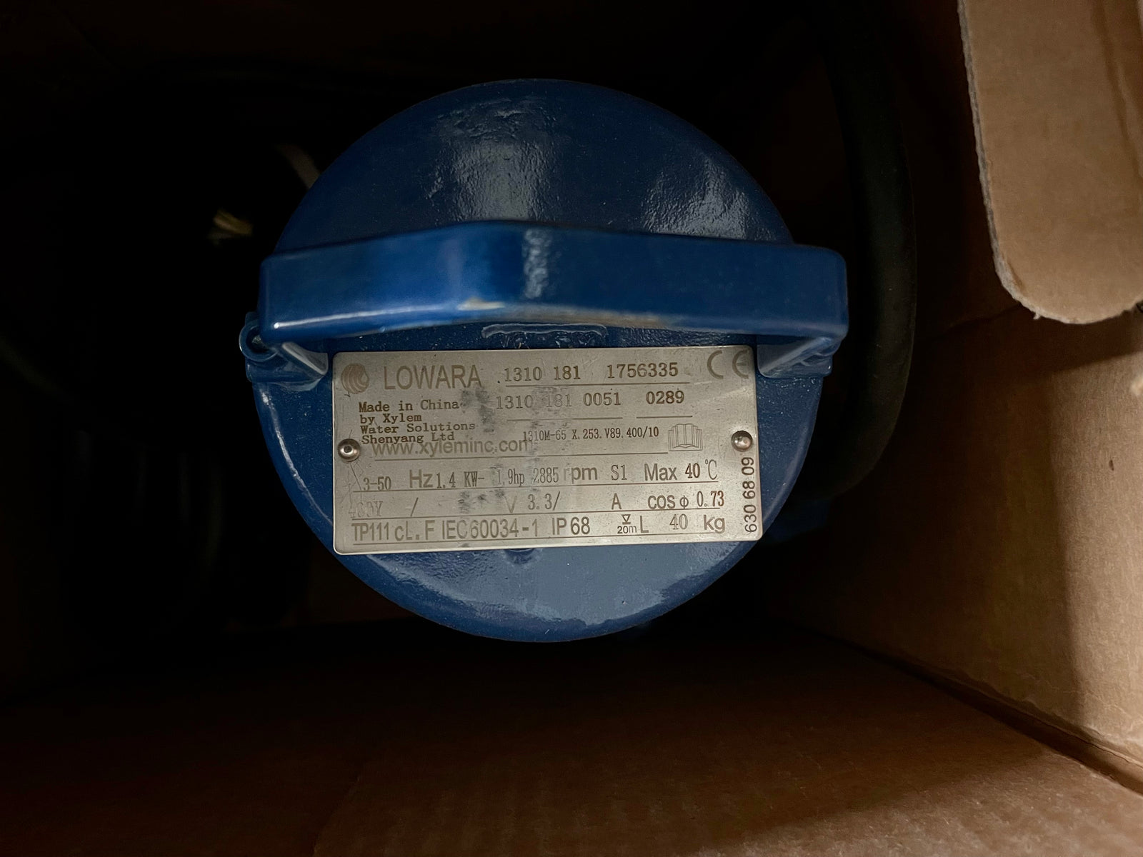 Lowara 1310M-65X.253.V89 400v DN65 1.4kw Vortex Submersible Pump 13101810051 #3036/8 VAT