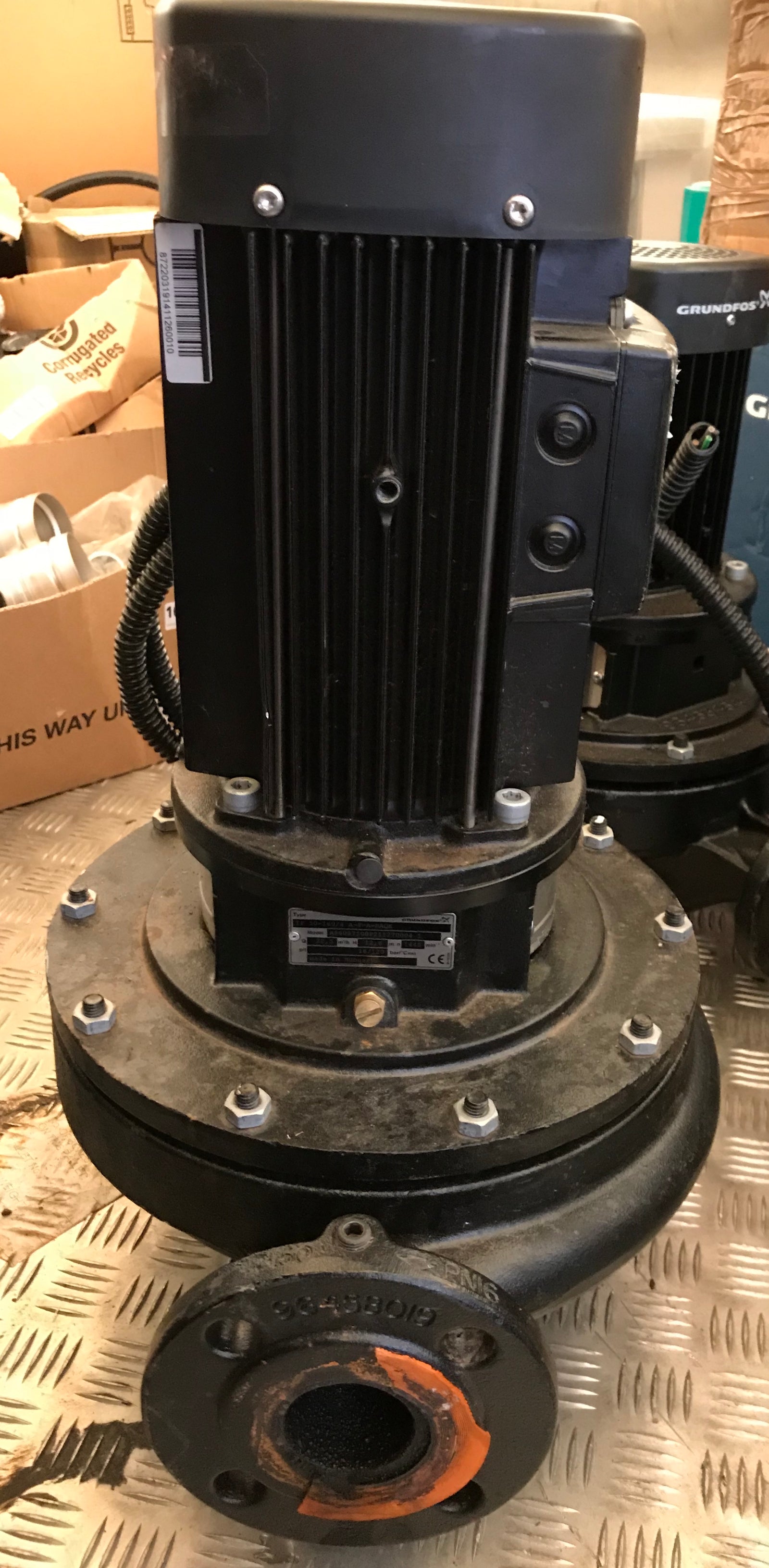 GRUNDFOS TP 50-160/4 A F A BAQE 1.5KW IN LINE 415V 96087108 #1481 USED