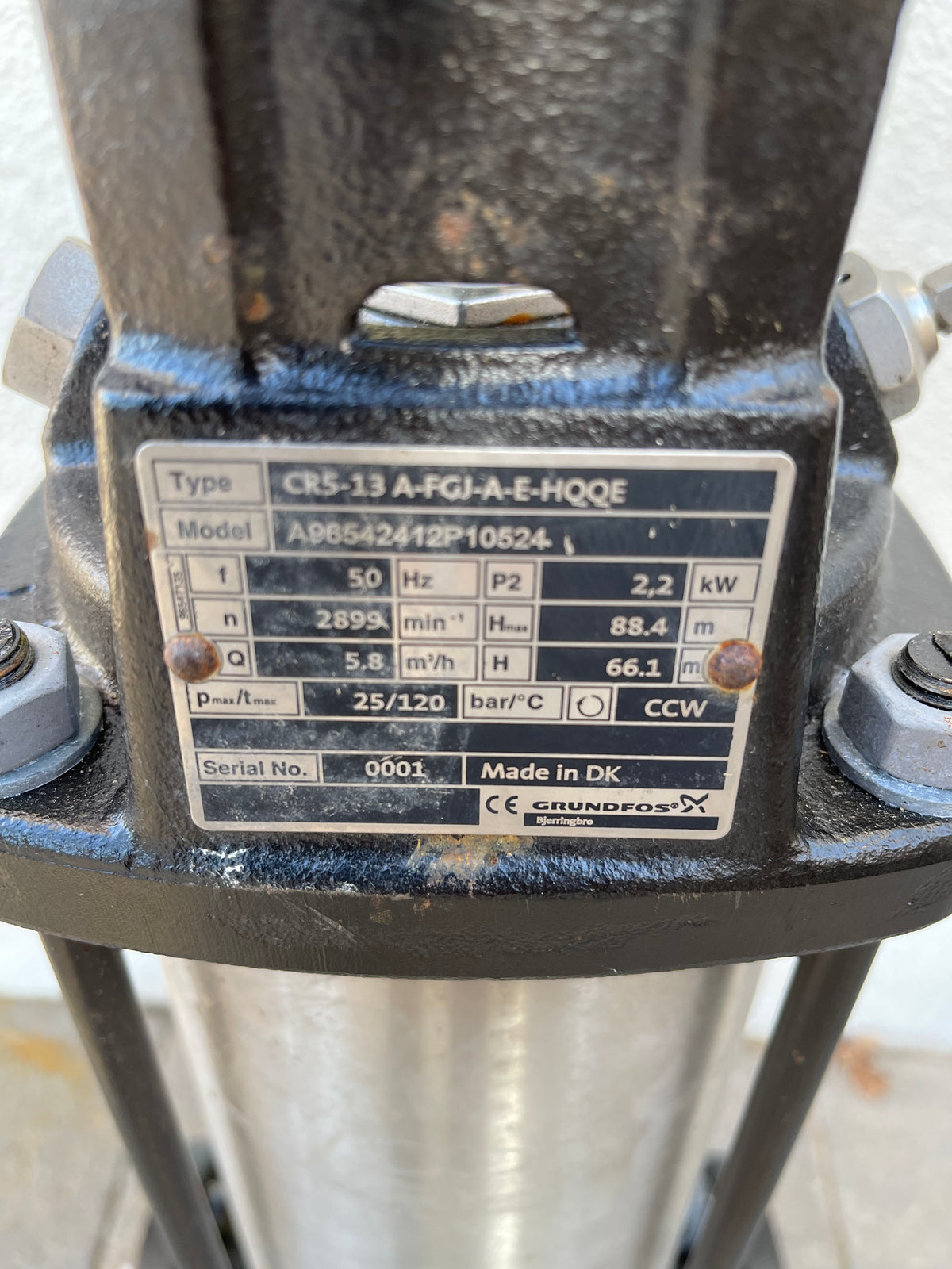 Grundfos CR5-13 96542412 Vertical Multistage Bareshaft Pump 2.2kw #3322