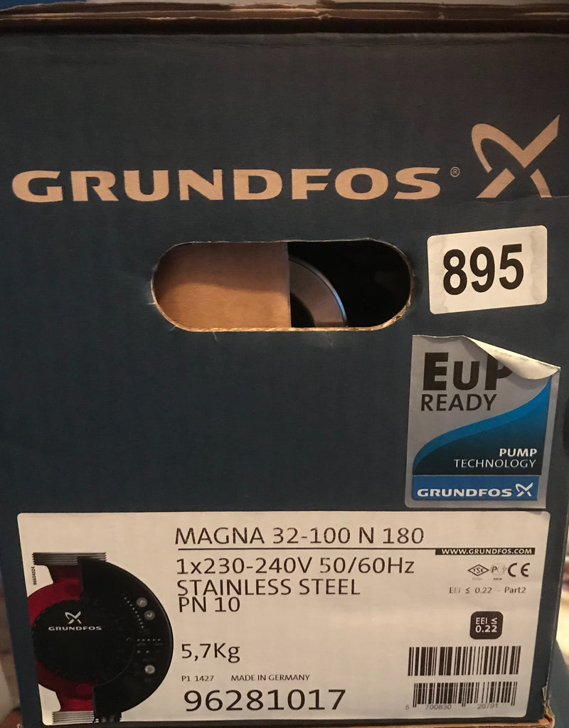 Grundfos MAGNA UPE 32-100 N Stainless Variable Speed Pump 240V 96281017 #895