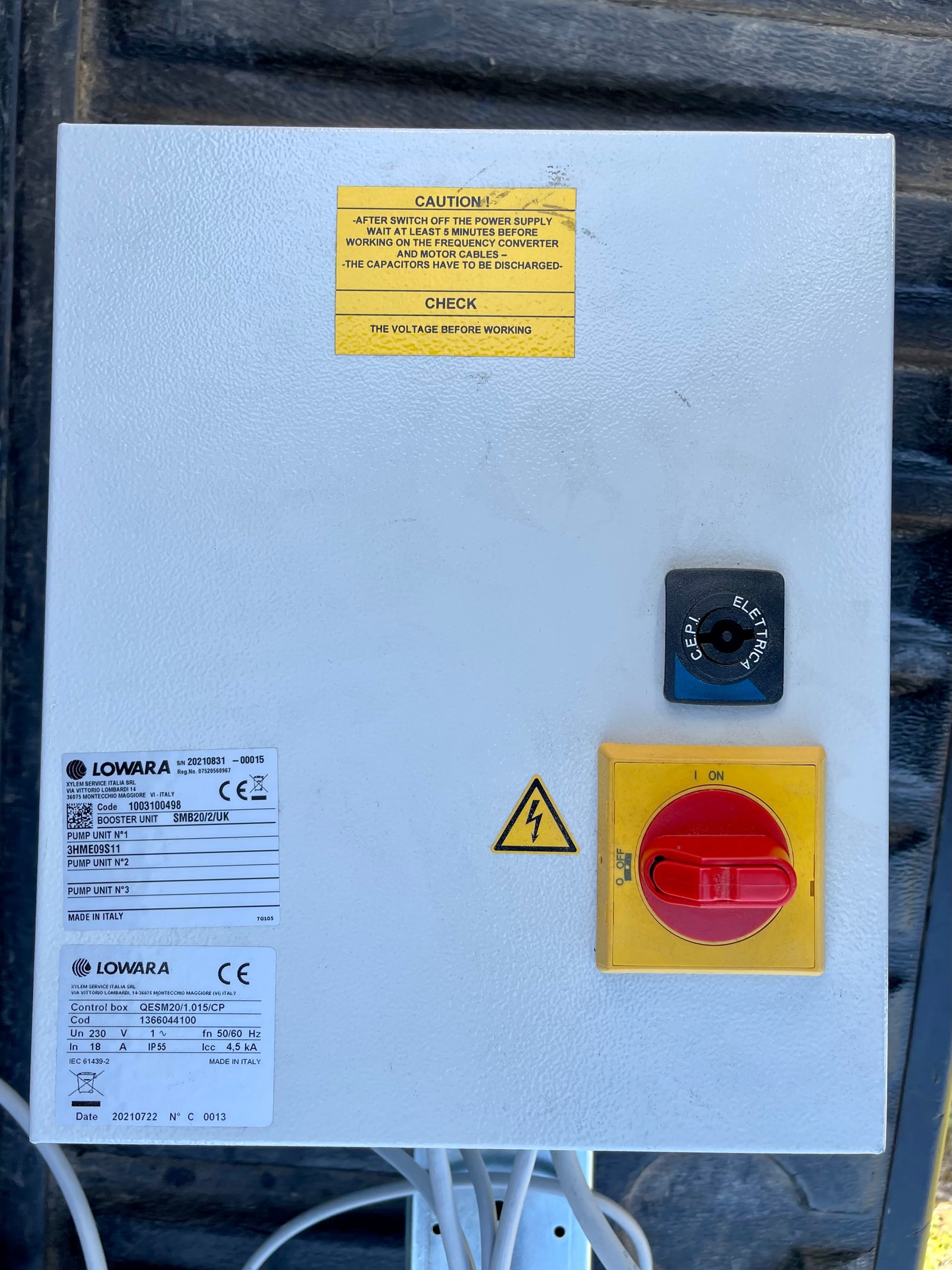 Lowara QESM20.1.015/CP Booster Set Control Panel 240v #3215 VAT