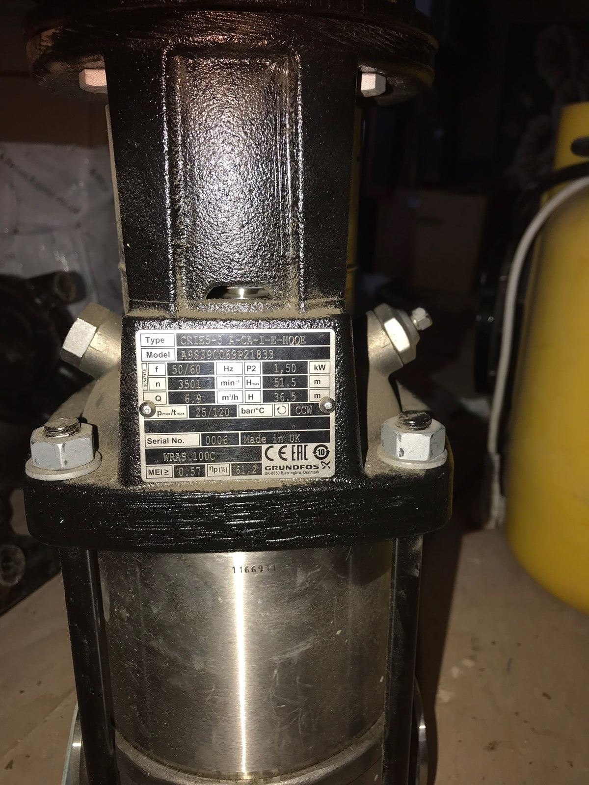 Grundfos CRIE 5-5 Vertical Multistage Pump Booster Stainless 98390069 #1695