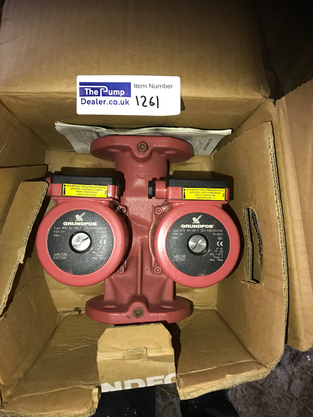 Grundfos UPD 40-80 F Twin Head Circulator Pump 415V 52022304 #1261