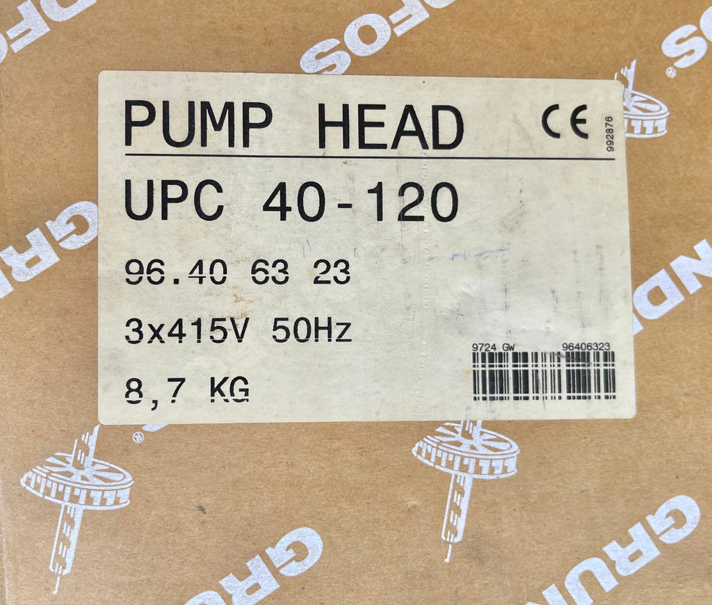 Grundfos UPC/D 40-120 Circulator Replacement Pump Head 415v 96406323 #3163