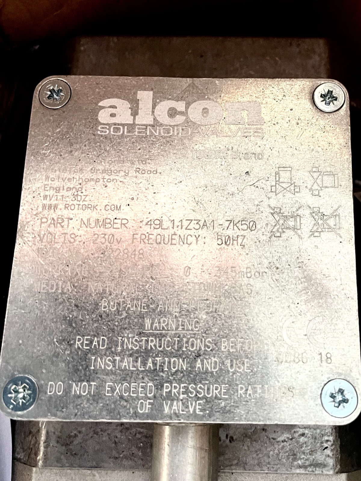 Alcon ITT HWA12 3" BSP Solenoid Valve Gas #2980 VAT