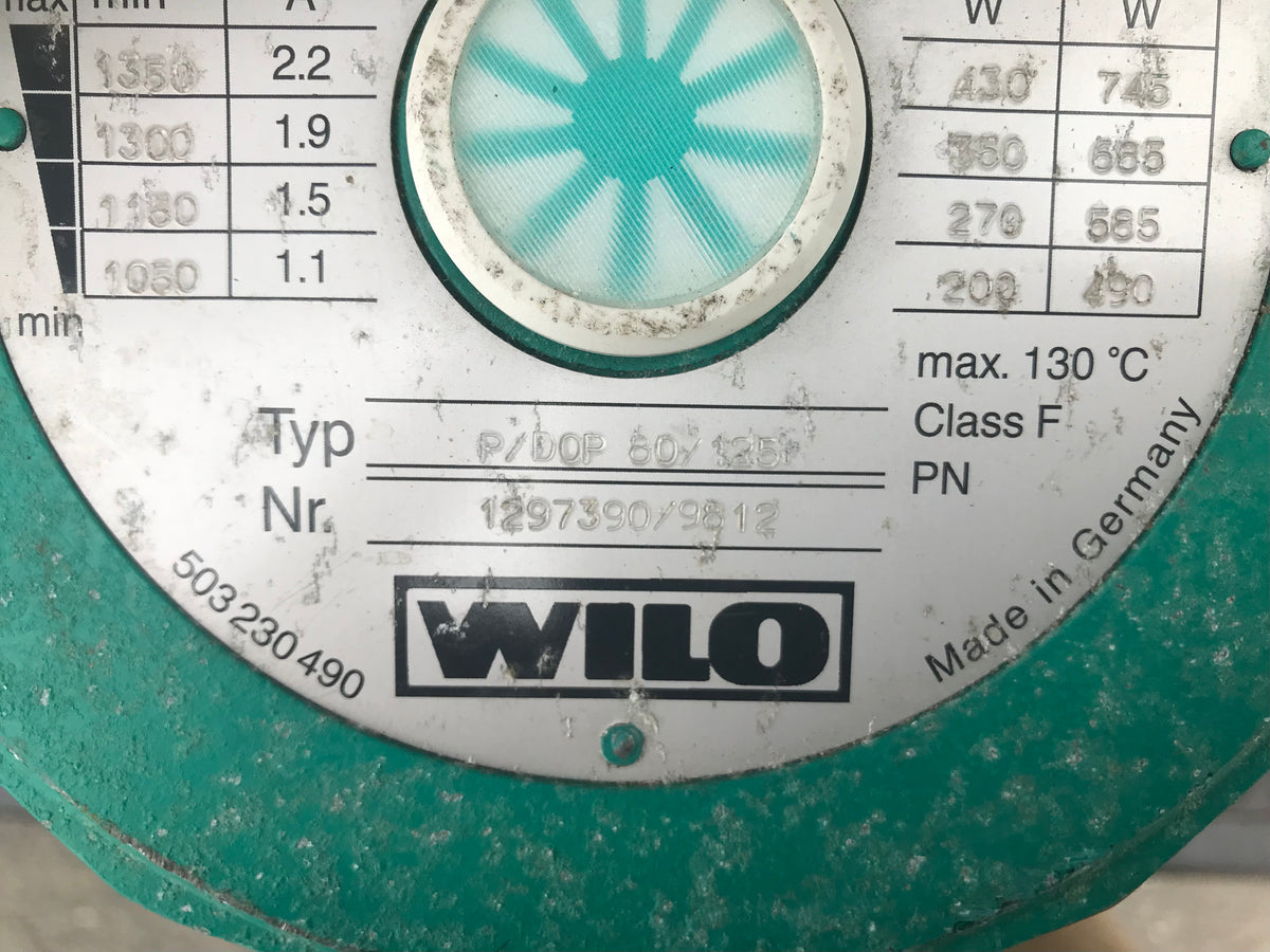 Wilo P/DOP 80/125r 415v Replacement Head DN80 #2653