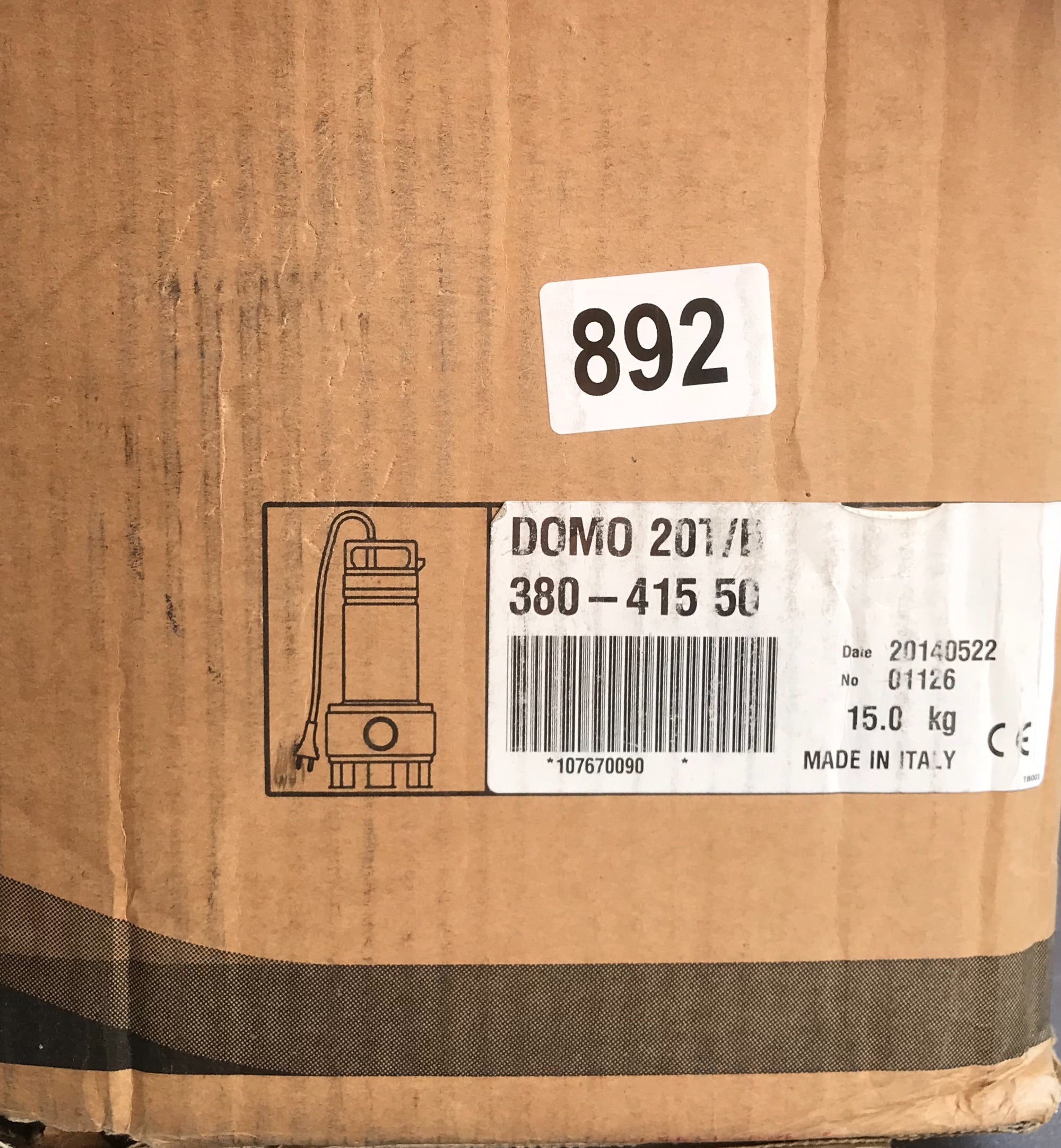 Lowara DOMO 20 T/B 415v Submersible 3~ waste water drainage pump #892