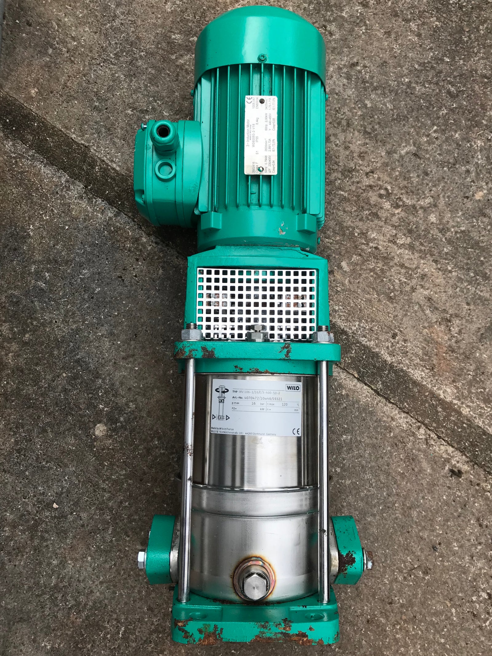 Wilo Pump MVI 106 Vertical multistage 4070472 400v #1571 USED