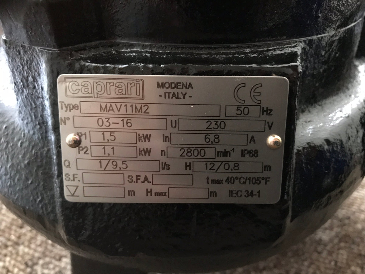 Caprari MAV11M2 submersible waste pump 1.5kw 230v #1639