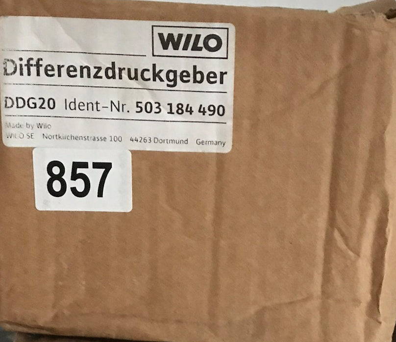 Wilo Differential Pressure Sensor Transducer DDG 20 503184490 Differenzdruck-Geber #857