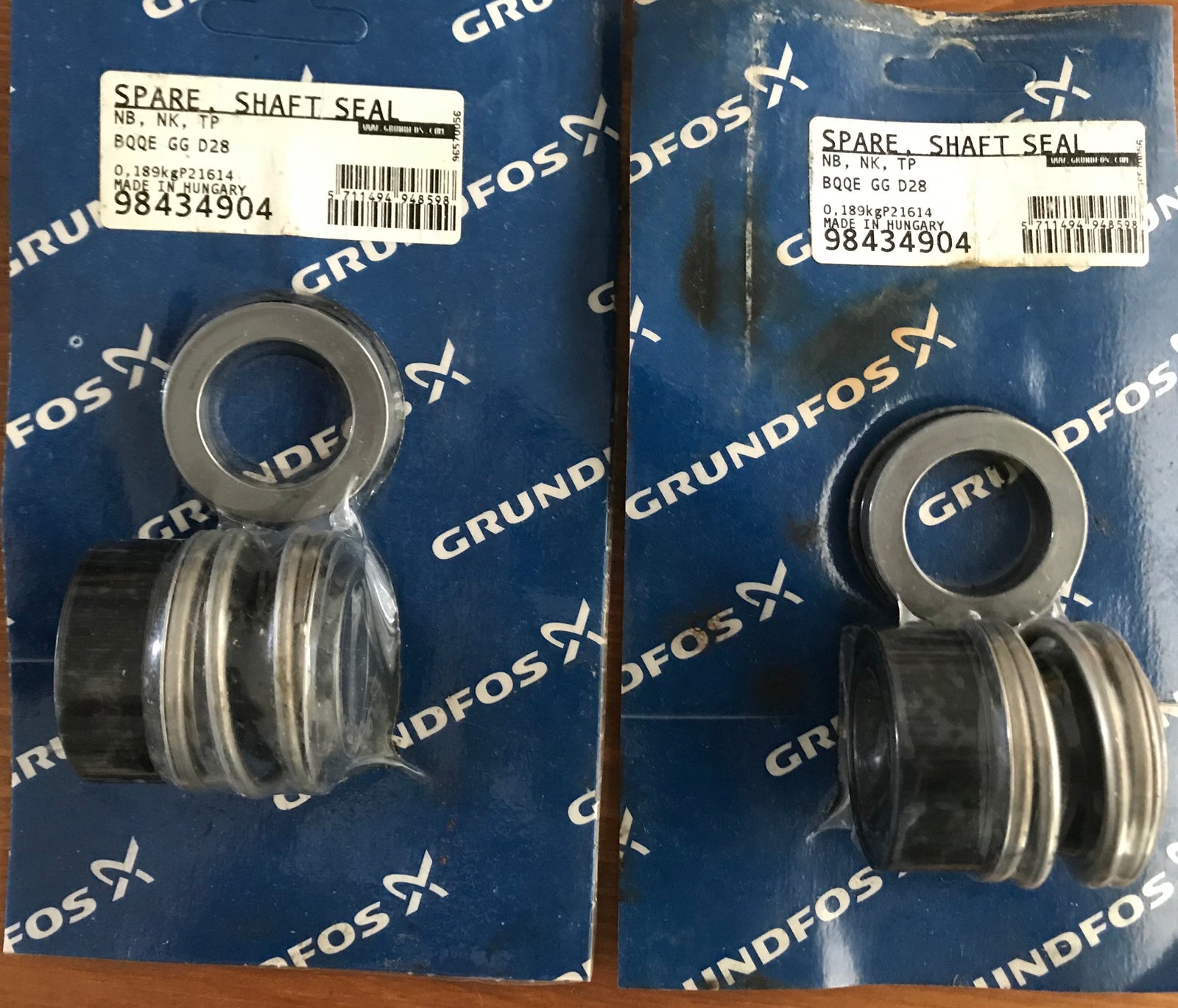 Grundfos 98434904 BQQE GG D28 NB NK TP SHAFT SEAL KIT #1848