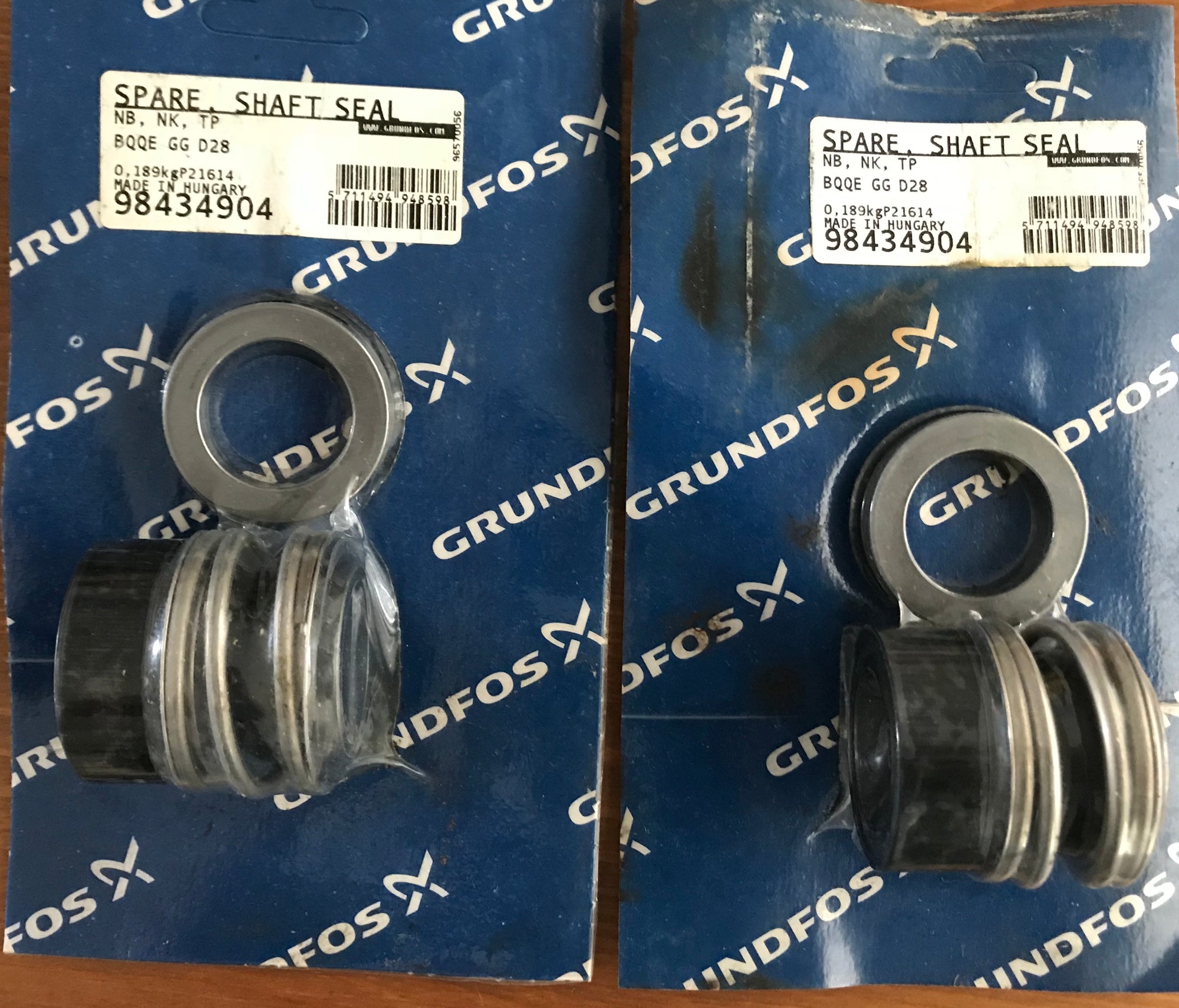 Grundfos 98434904 BQQE GG D28 NB NK TP SHAFT SEAL KIT #1848
