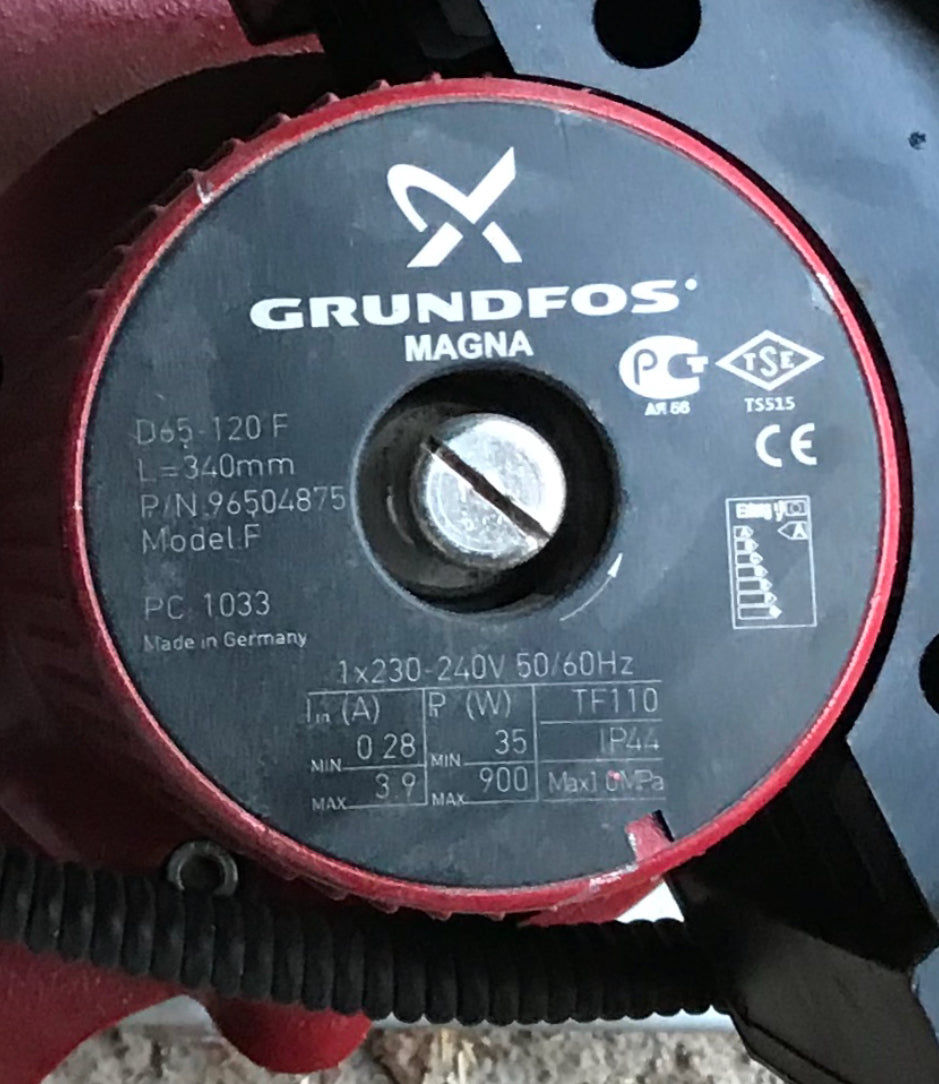 Grundfos MAGNA UPE(D) 65-120 Variable Speed Replacement Pump Head 240V 96499919 #1164 96402281 USED