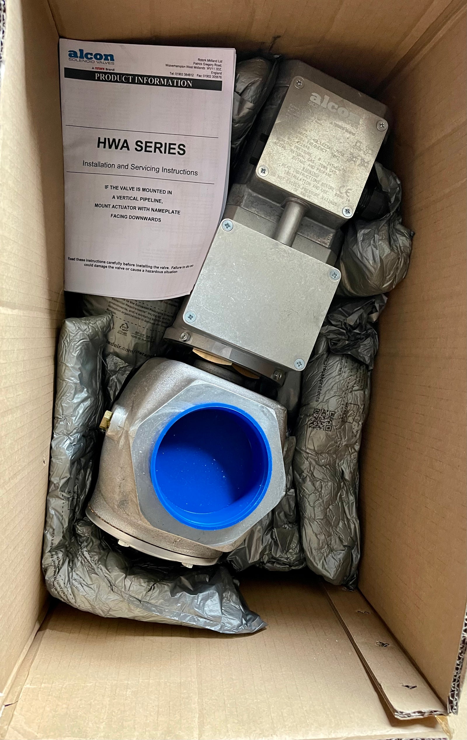 Alcon ITT HWA12 3" BSP Solenoid Valve Gas #2980 VAT