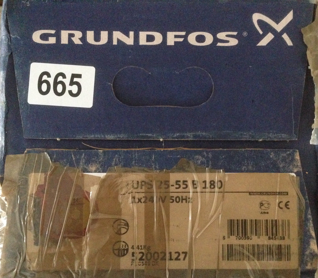 Grundfos UPS 25-55 B (180) bronze Hot Water Service Circulator 240V pump stainless 52002127 #665