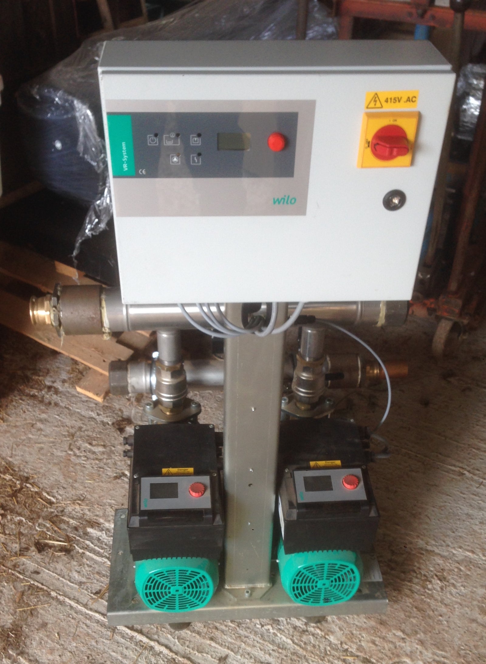 Wilo COR-2MHIE803-2G/VR-EB 4.4kw 5 bar Twin Pressure Booster pump Set 415v