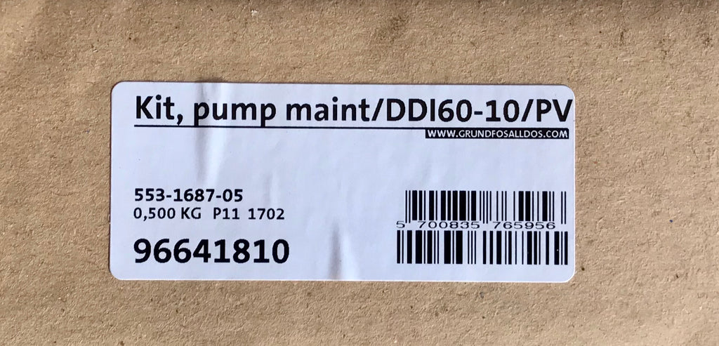 Grundfos Dosing Pump Service Kit Maintenance DDI 60 PV/T/C 96641810 #1941