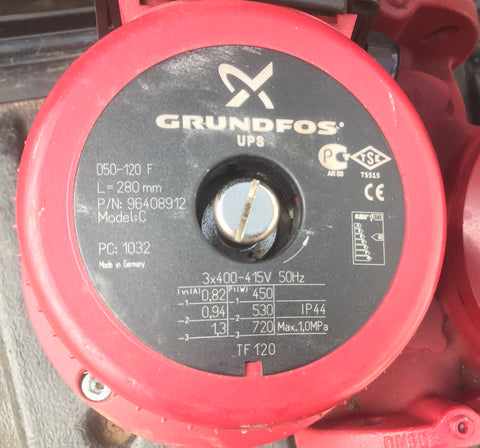 Grundfos UPS/UPSD 50-120 Circulator Replacement Pump Head 415V 96406017 #2517
