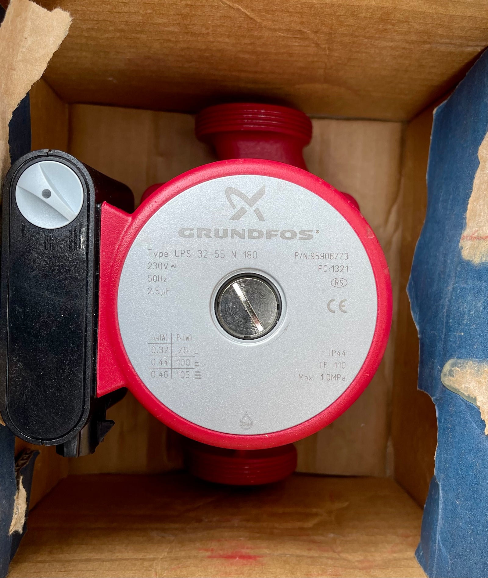 Grundfos UPS 32-55 N (180) Hot Water Service Circulator 240V Stainless Pump 95906773 #2788/3147