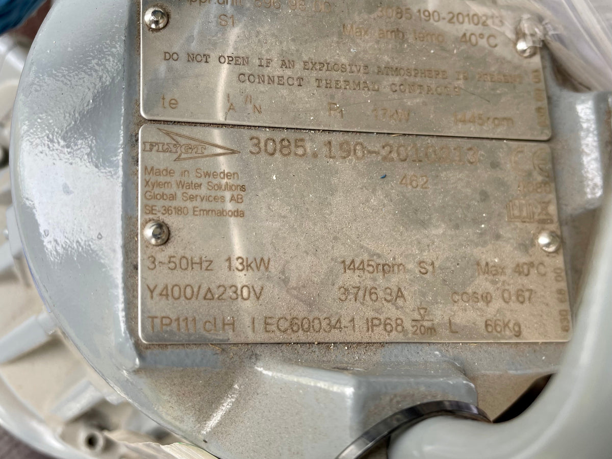 Flygt NP 3085.190 462 MT 1.3kw 400v submersible waste water pump #4794