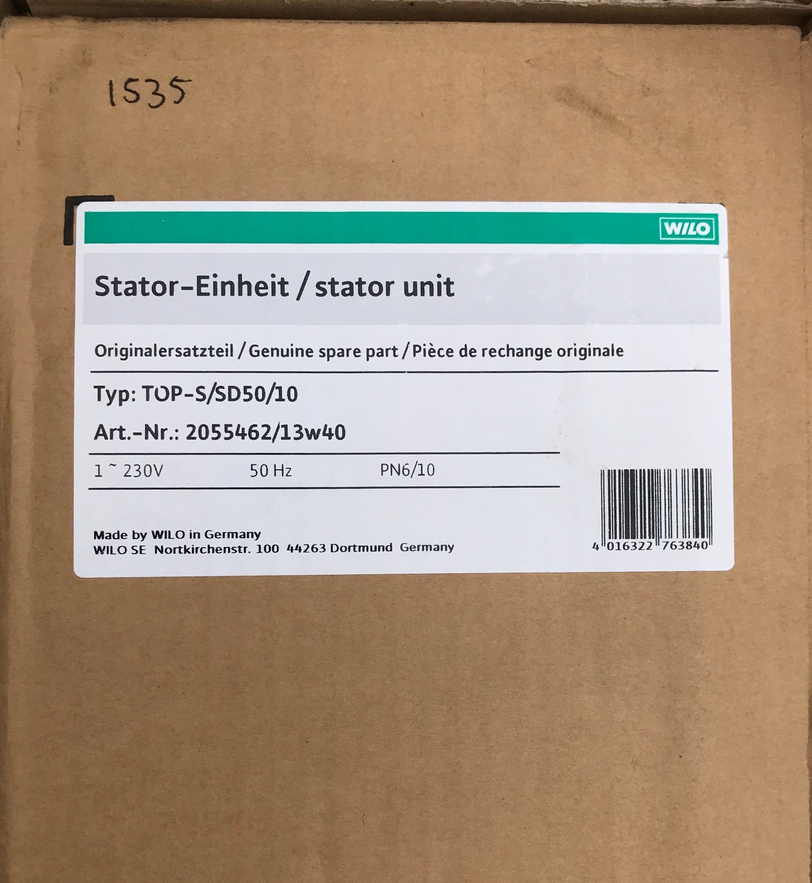 Wilo Pump Replacement Head stator unit TOP-S/SD 50/10 2055462 230v #1535 VAT