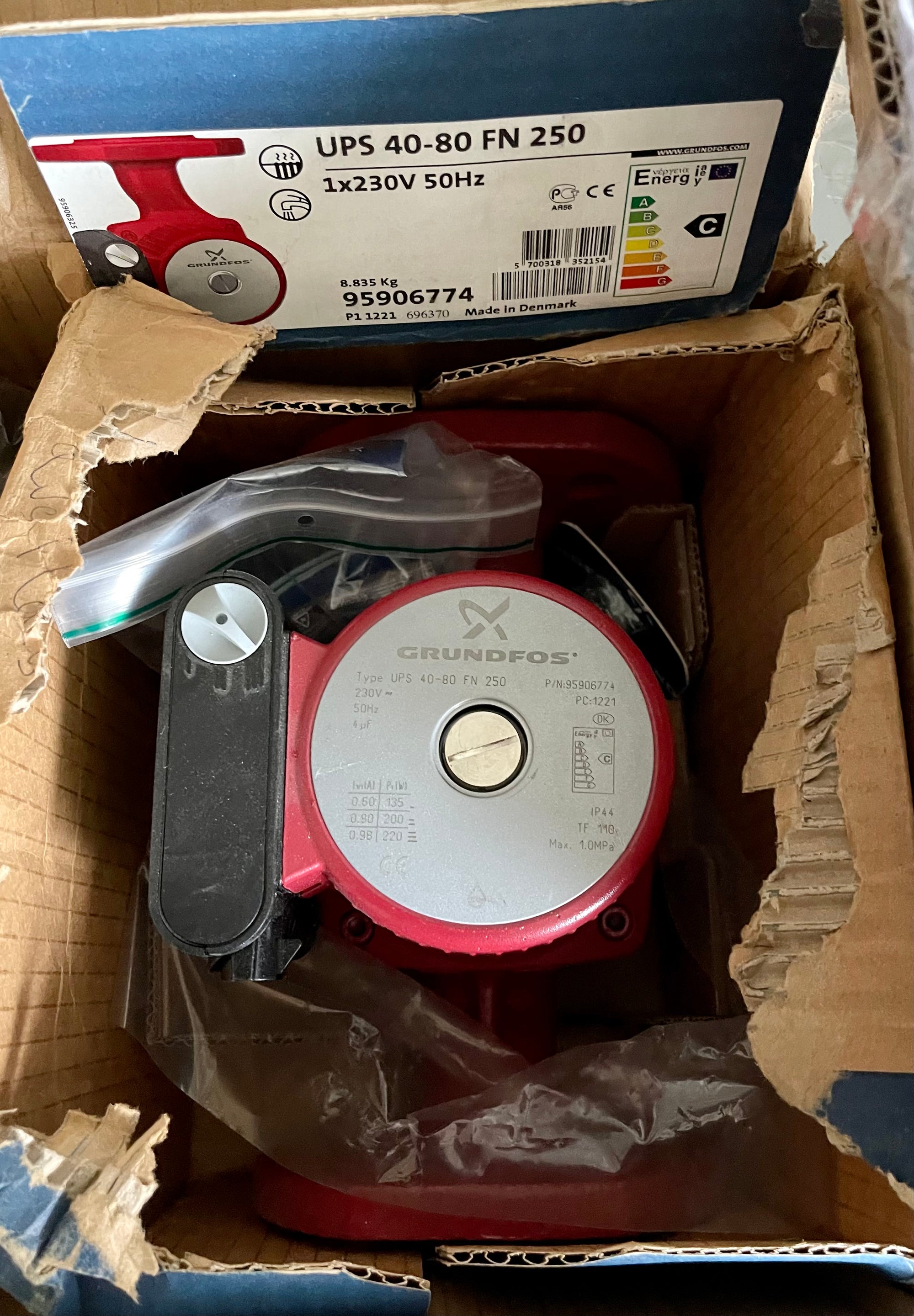 Grundfos UPS 40-80 FN 250 240V Circulator Pump 95906774 #4393