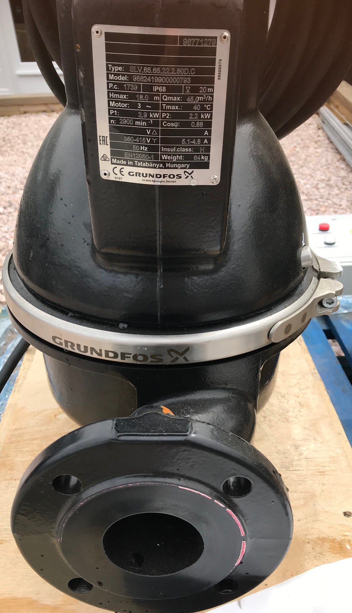 Grundfos SLV.65.65.22.2.50D.C 98624199 Dual Waste water Pump set with panel Drain Sewage submersible #879