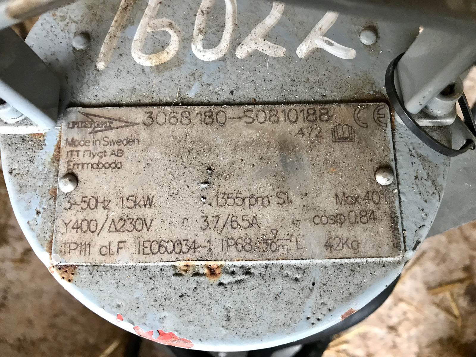 Flygt DP 3068.180 472 1.5kw 3~ submersible waste water pump #2217