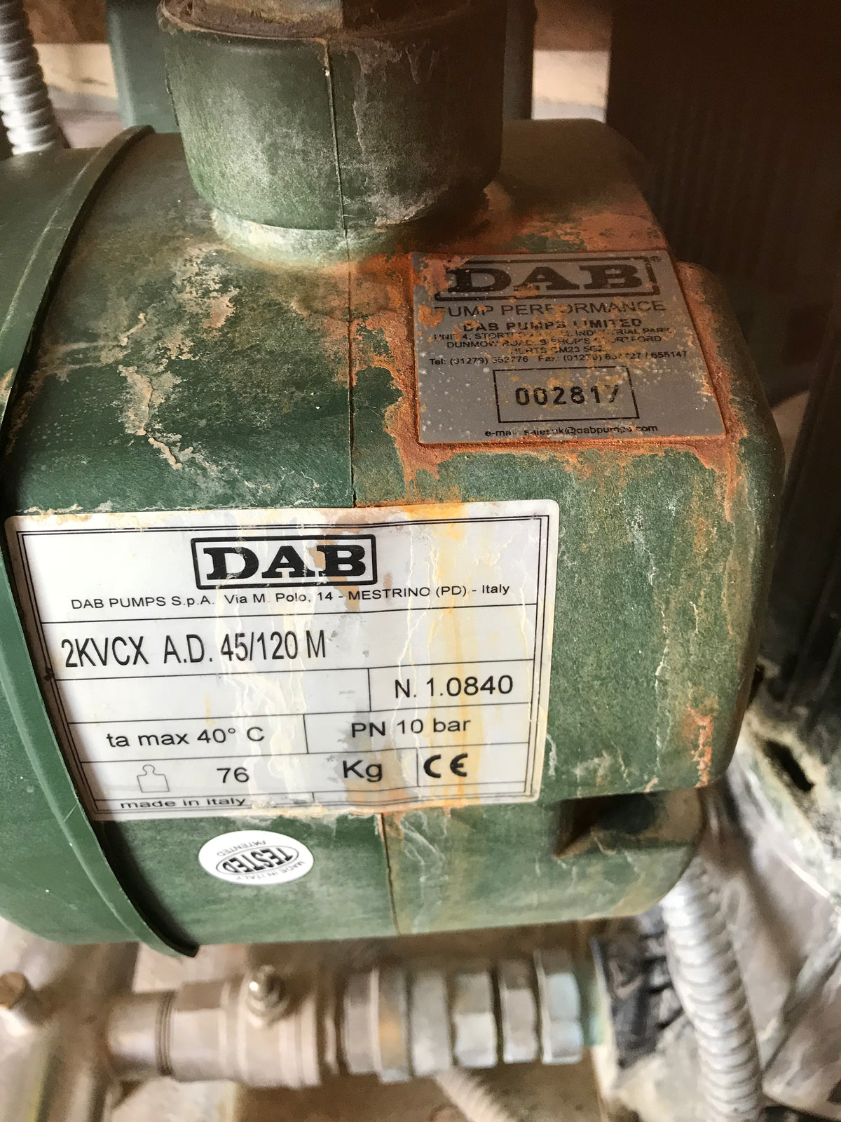 DAB 2KVCX A.D 45/120 M Variable Twin Pressure Booster Set 240v Active  #882