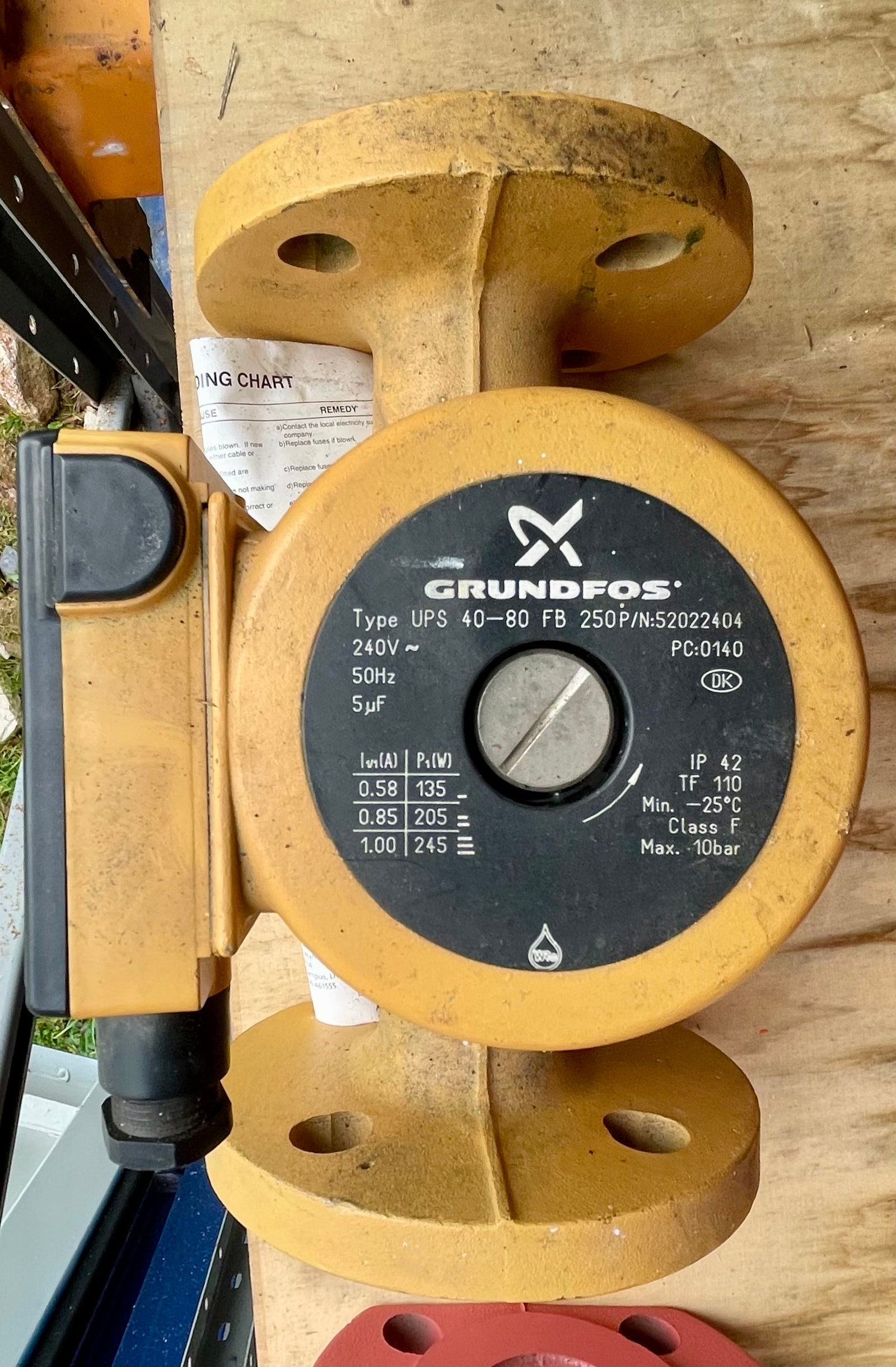 Grundfos UPS 40-80 FB (250) 52022404 Hot Water Service Circulator 240V Bronze #3308