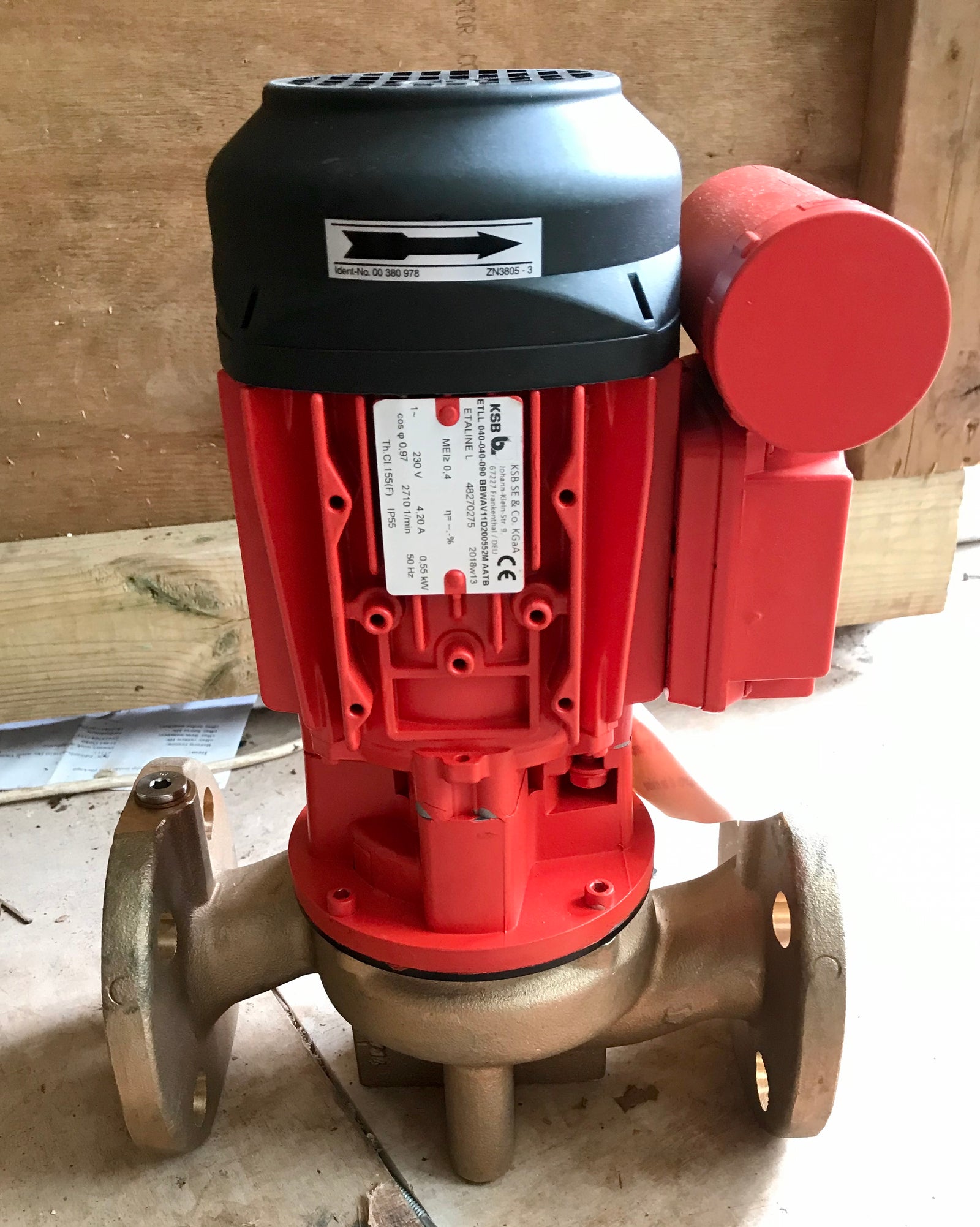 KSB ETALINE L ETLL 040-040-090 Dn40 bronze circulation pump 240v #2177
