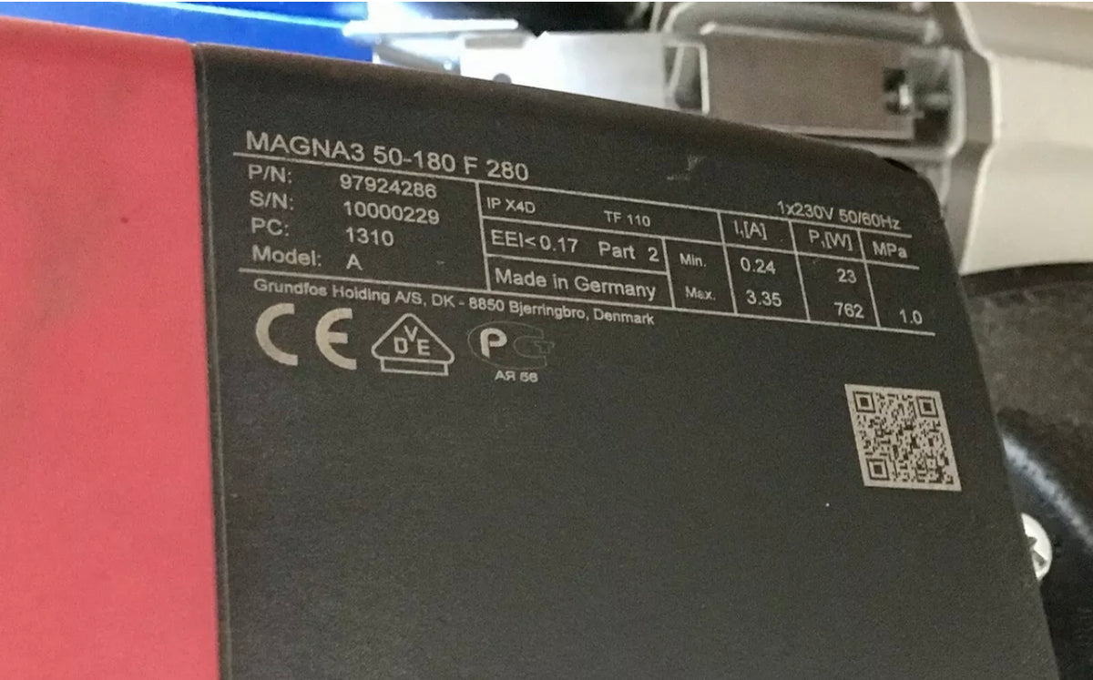 Grundfos Magna3 50-180 F (280) Pump Circulator  97924286 #2647 USED