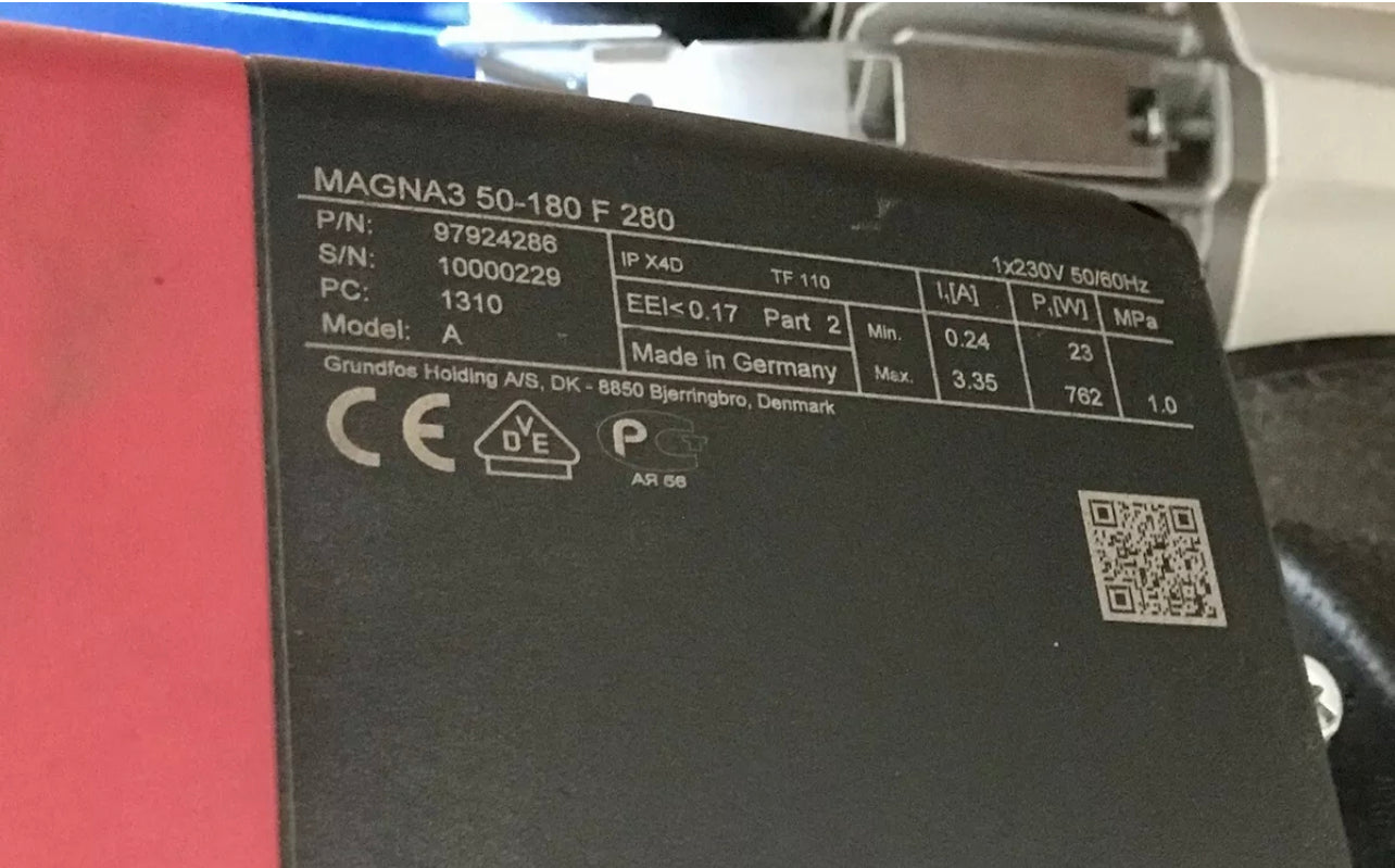 Grundfos Magna3 50-180 F (280) Pump Circulator  97924286 #2647 USED