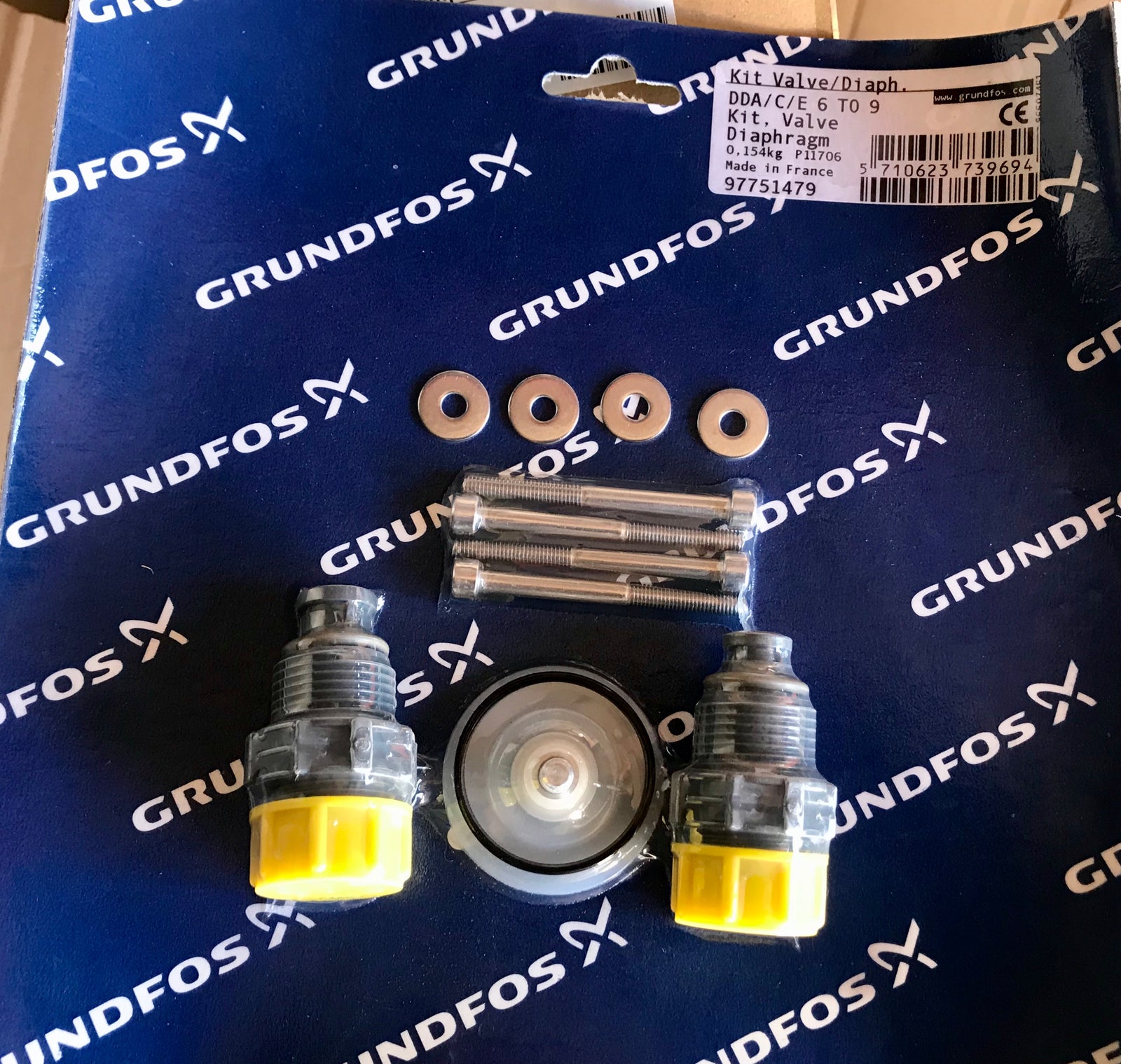 Grundfos Dosing Pump Service Kit Maintenance Valve & Diaph SD-S-PVC/V/C-1 97751479 #2451