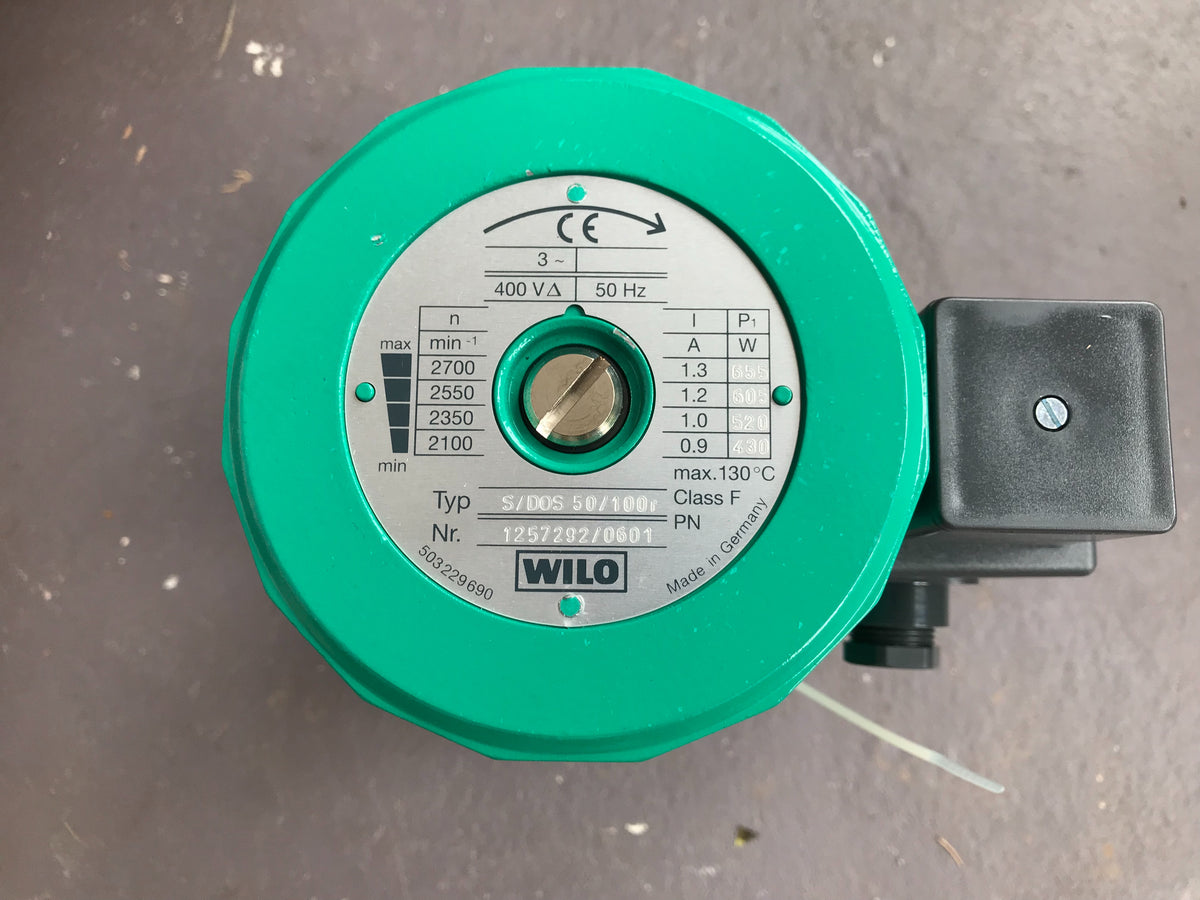 Wilo S/DOS 50/100R Replacement pump head motor 1257292 400v #979