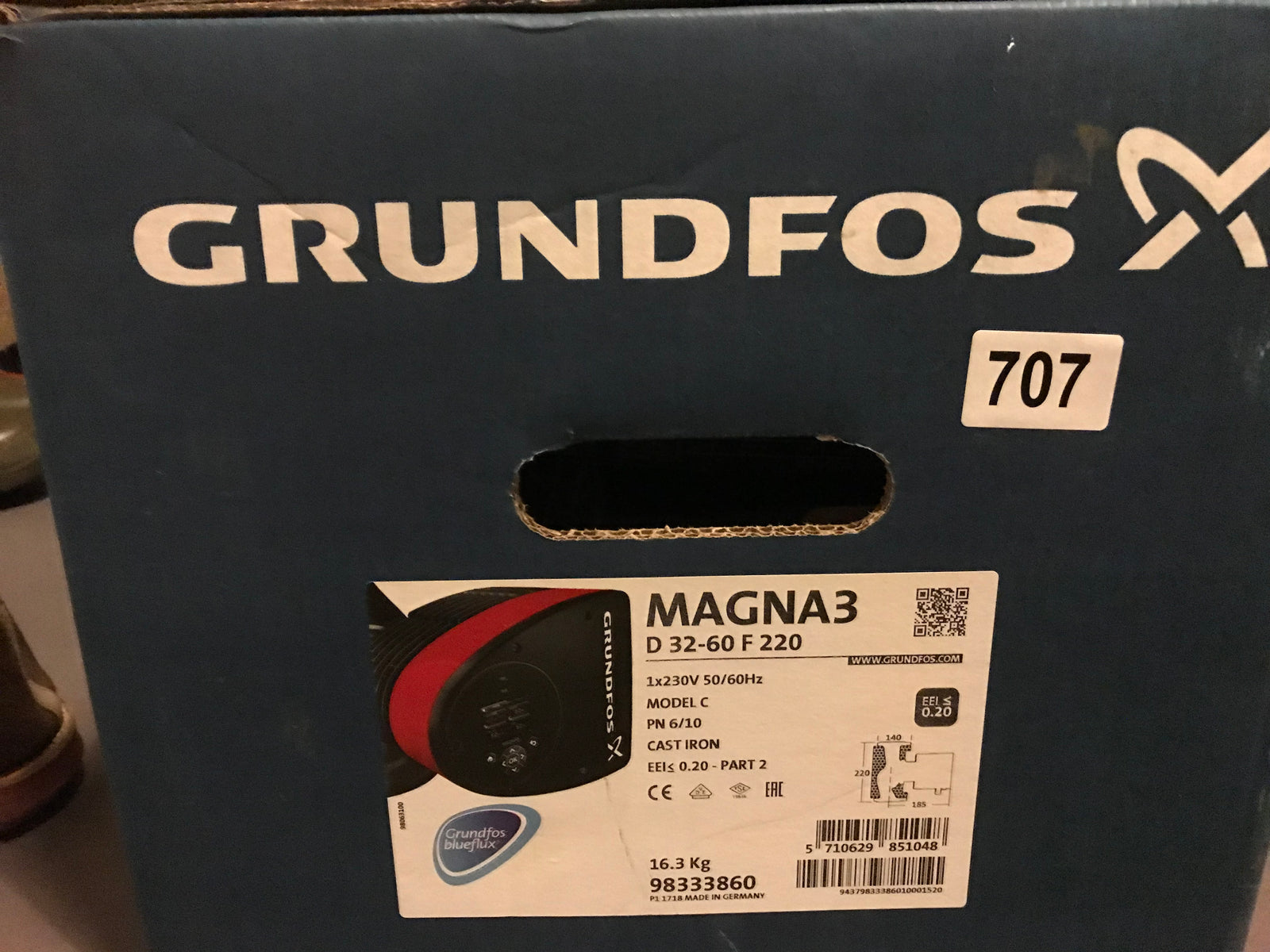 Grundfos Magna3 D 32-60 F Pump Heating Circulator 240v Flanged 98333860 #707