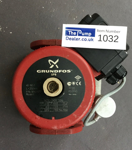 Grundfos UPS 40-180f Heating Circulator Pump 240v 96401977 #1032
