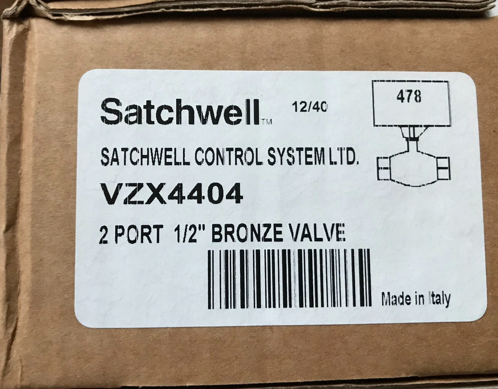 Satchwell Schneider VZX4404 2 Port Low Pressure 1/2" Hot Water Valve Bronze #1227