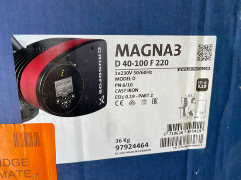 Grundfos Magna3D 40-100 F 220 Circulator Pump 240v 97924464 #2829 VAT