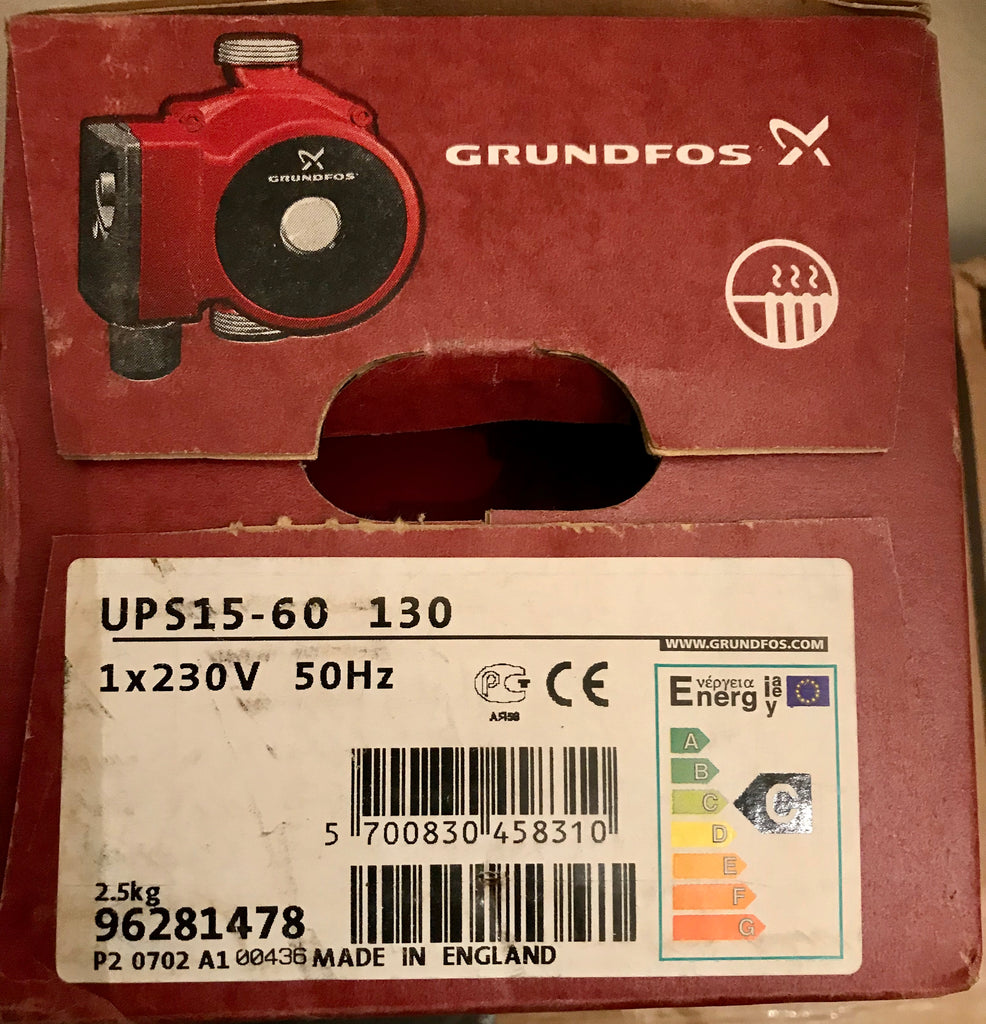 GRUNDFOS UPS 15-60 130 240V 96281478 PUMP Heating Circulator #2260