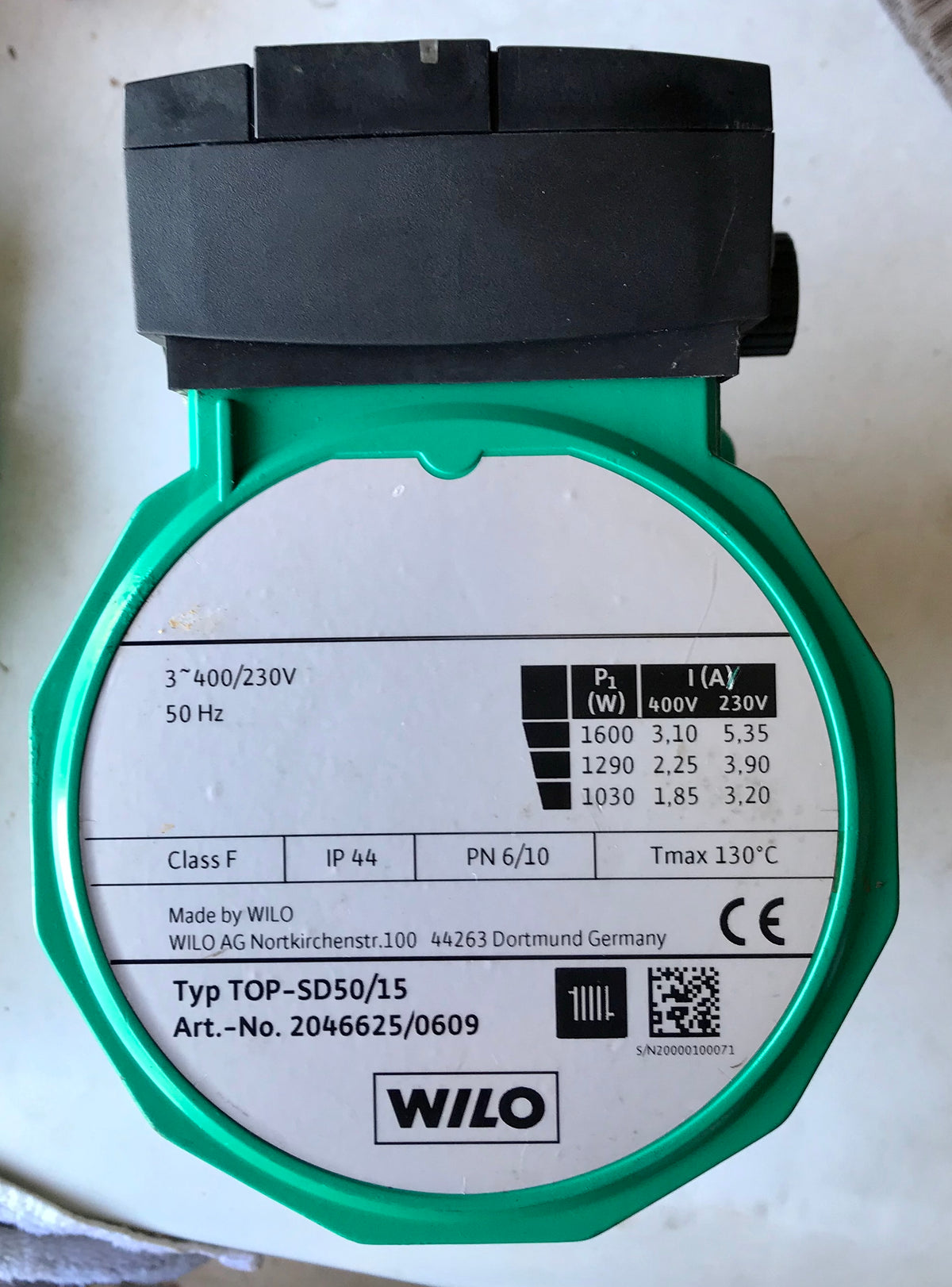 Wilo TOP S/SD 50/15 Replacement Pump Head RMOT 2046625 415v #1980