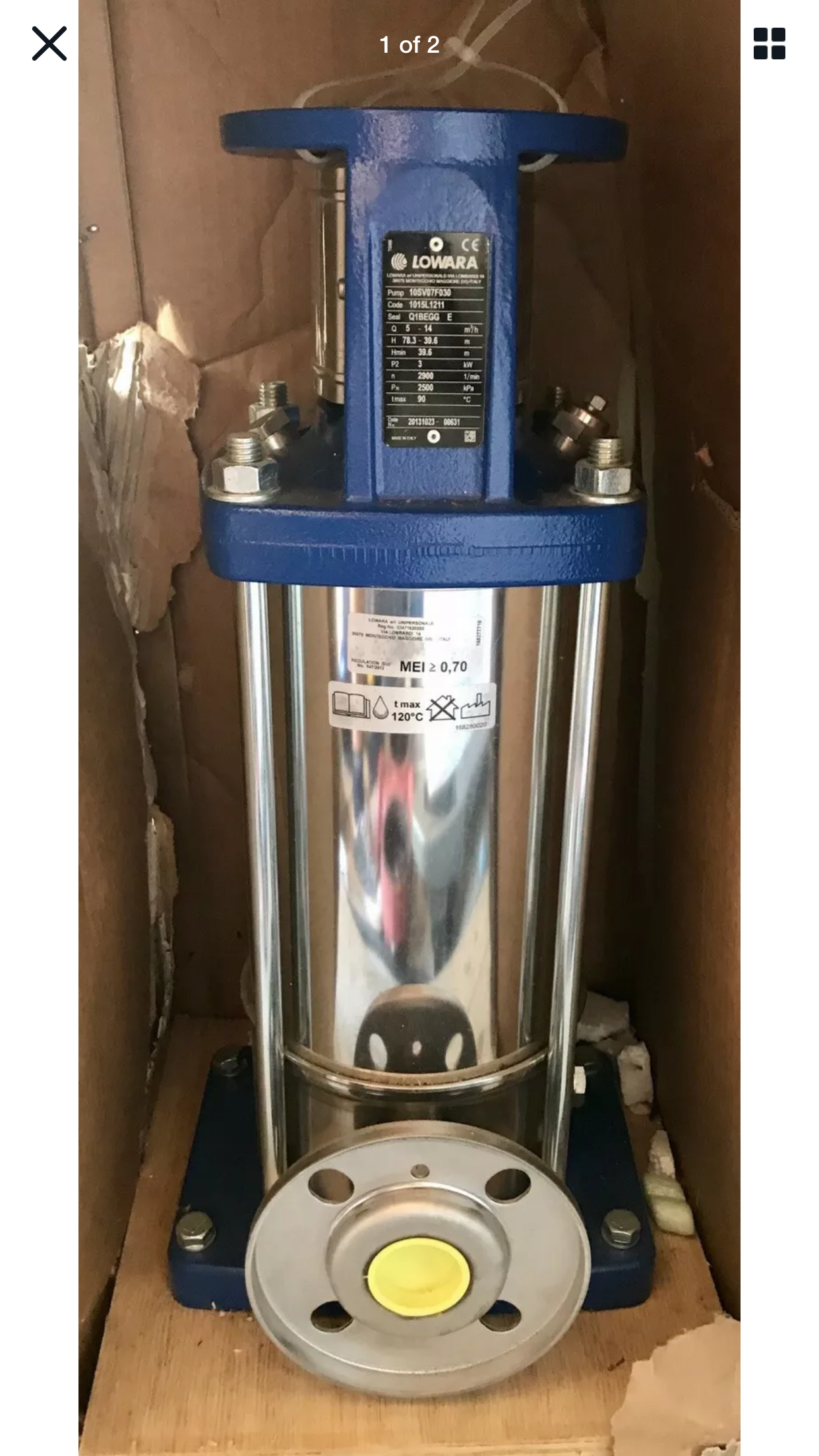 Lowara 10sv07f30 415v Vertical Multistage Pump 3kw #1952