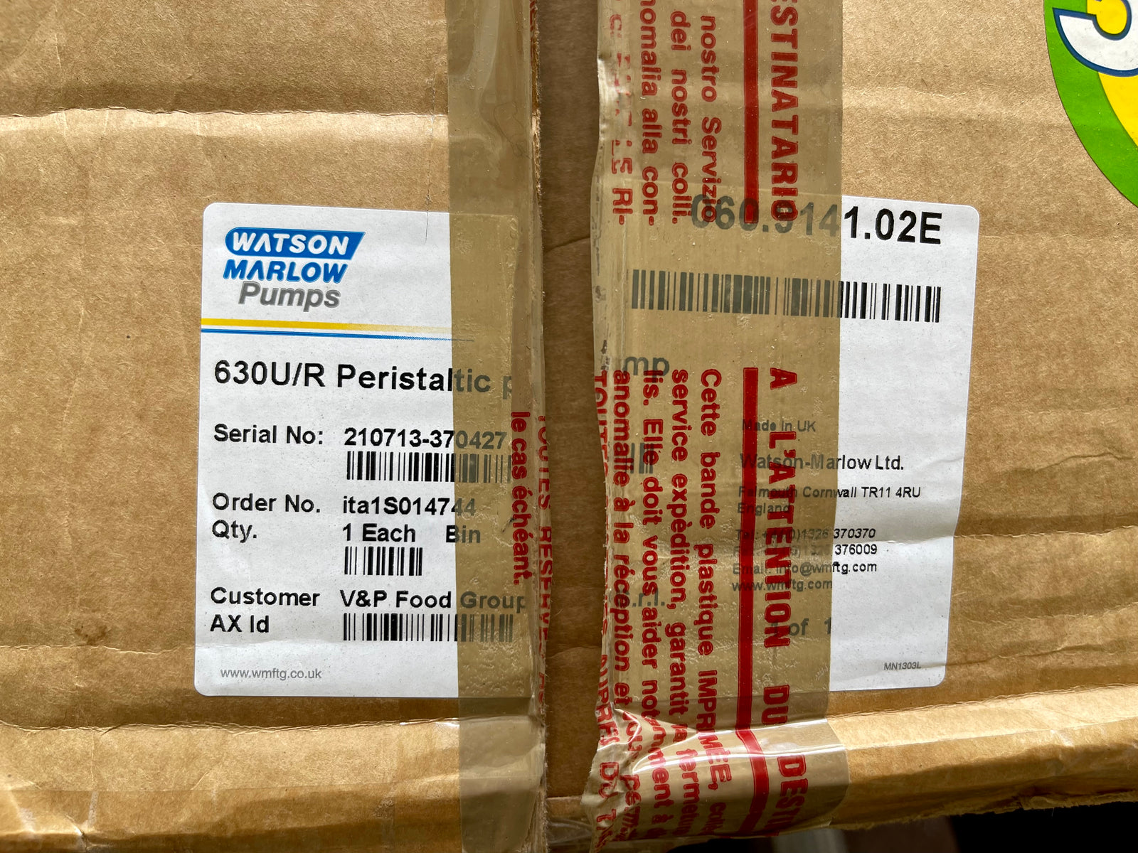 Watson Marlow 630U/R Peristaltic Pump #3075 VAT