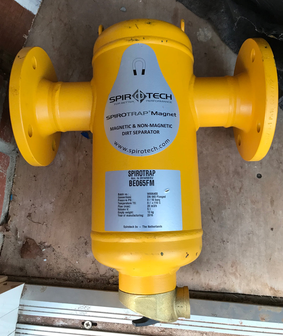 Spirotech Spirotrap BE065FM Senior Steel Dirt Separator DN65 Flanged Magnet #1746