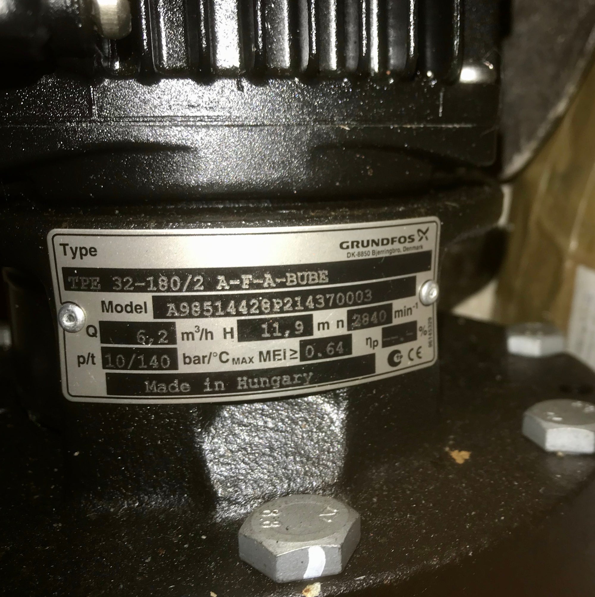 GRUNDFOS TPE 32-180/2 A F A BUBE Circulator Pump 98514428 230v #2463