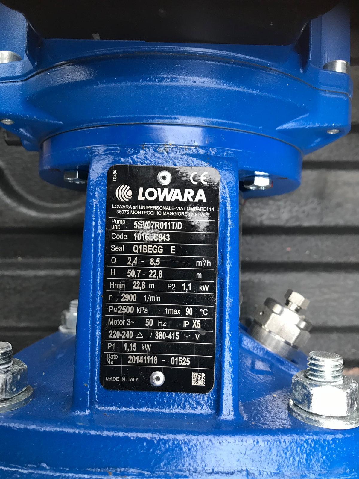 Lowara 5SV07R011T/D 415v Vertical Multistage Pump #1280