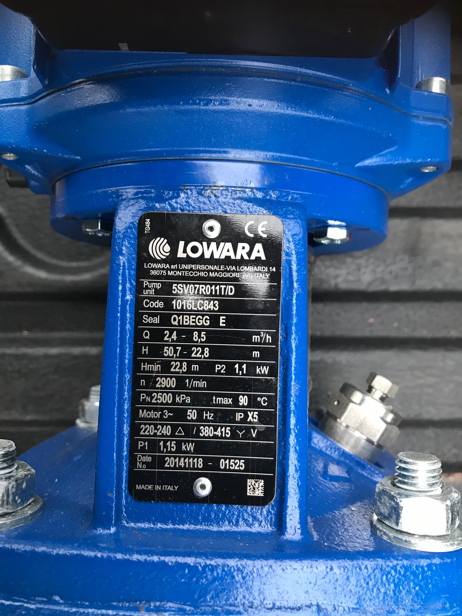 Lowara 5SV07R011T/D 415v Vertical Multistage Pump #1280