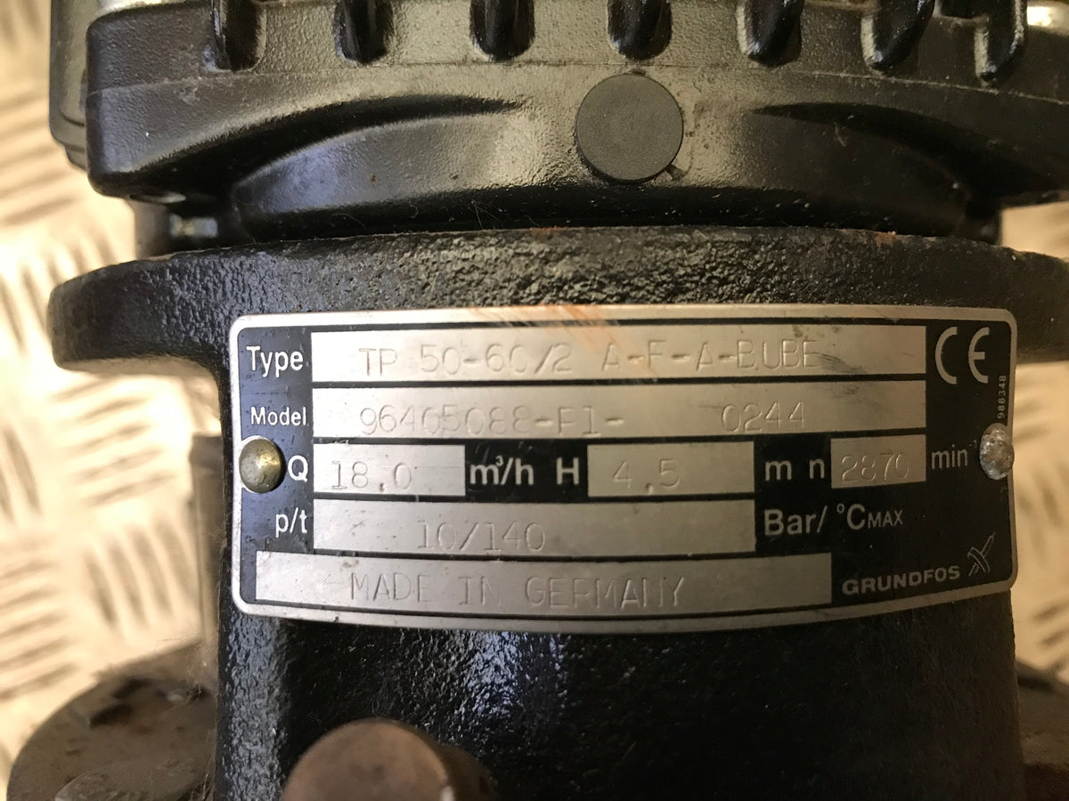 Grundfos TP50-60/2 A-F-A-BUBE 96405088 Single Stage In Line Pump #1380 vat